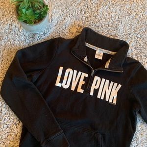 Pink quarter zip